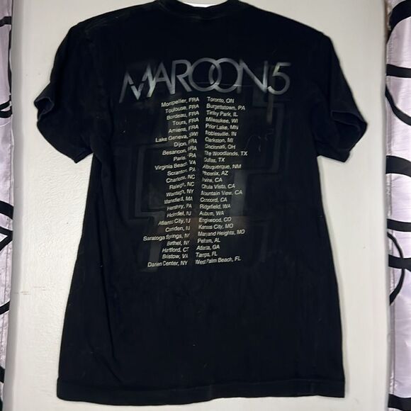 Maroon 5 vtg logo Concert Tour Double Sided size S Small T-Shirt Adam Levine - Picture 6 of 6
